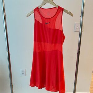 Women's Nike Tennis Dress Sizzling Red Dry Fit